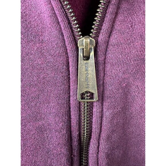 Carhartt Dunlow Full Zip Embroidered purple Fleece Sweatshirt Women's Medium - Picture 7 of 13